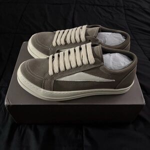 Rick Owens Brown and Cream Sneakers